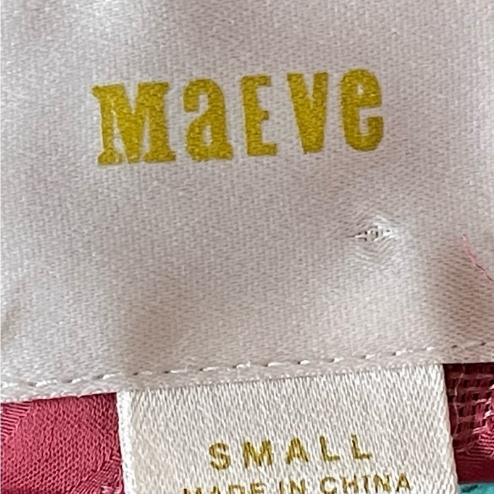 Maeve Anthropologie Women Blouse Rose Tyrie Ruffle Sleeveless V Neck Small - Picture 11 of 14
